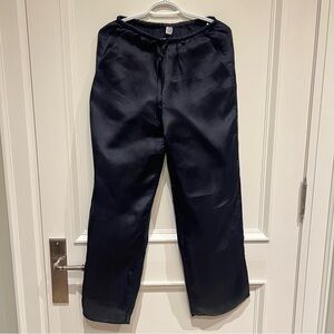 Totome Navy silk Pants